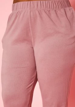 Plus Size Knit Half Sleeve Top And Jogger Pants Set -Asoph Sales Shop 2021040 002 6