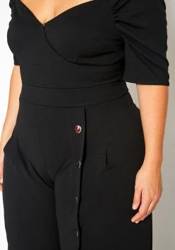 Plus Size Off Shoulder Button Down Jumpsuit -Asoph Sales Shop 2021070 002 5