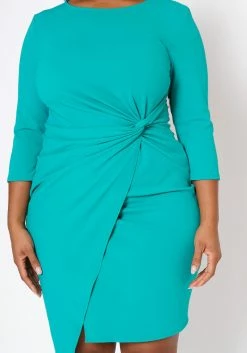 Plus Size Twist Hem Cocktail Dress -Asoph Sales Shop 2021072 004 5