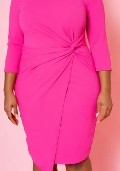 Plus Size Twist Hem Cocktail Dress 9 Plus Size Twist Hem Cocktail Dress -Asoph Sales Shop 2021072 005 4