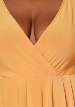 Plus Size Surplice Shirred Sleeve Peplum Blouse -Asoph Sales Shop 2021079 003 5