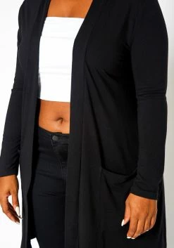 Plus Size Long Sleeve Slouchy Open Cardigan -Asoph Sales Shop 2021102 001 6