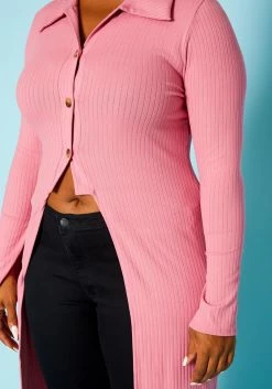 Plus Size Split Front Duster Cardigan 9 Plus Size Split Front Duster Cardigan -Asoph Sales Shop 2021108 001 4