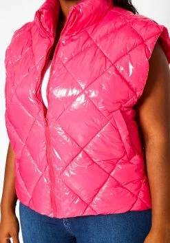 Plus Size PU Faux Leather Puffer Vest -Asoph Sales Shop 2021127 003 5