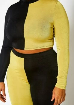 Plus Size Color Block Long Sleeve Top & Pants Set 11 Plus Size Color Block Long Sleeve Top & Pants Set -Asoph Sales Shop 2021139 002 5