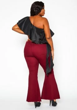 Plus Size Bell Bottom Denim Jeans -Asoph Sales Shop 2021141 002 3