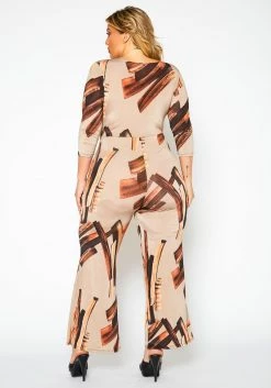 Plus Size Sweet Like Cinnamon Flare Jumpsuit -Asoph Sales Shop 2021165 001 3