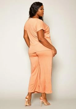 Plus Size Casual T Shirt & Flare Pants Set -Asoph Sales Shop 2021176 004 3