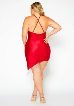 Plus Size Tassel Hem Bodycon Mini Dress -Asoph Sales Shop 2021177 001 4