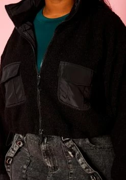 Plus Size Faux Fur High Neck Jacket -Asoph Sales Shop 2021186 001 5