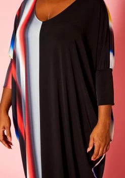 Plus Size Gradient Pattern Splice Flare Maxi Dress 10 Plus Size Gradient Pattern Splice Flare Maxi Dress -Asoph Sales Shop 2021274 001 5