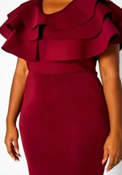 Plus Size Ruffle Hem Cocktail Dress -Asoph Sales Shop 2021278 001 4