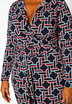 Plus Size Abstract Pattern Bodycon Midi Dress -Asoph Sales Shop 2021293 001 4