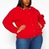 Plus Size Faux Fur Varsity Jacket