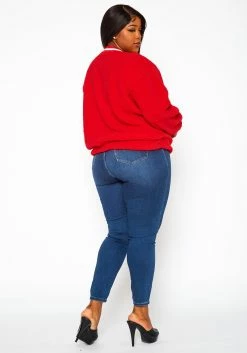 Plus Size Faux Fur Varsity Jacket 10 Plus Size Faux Fur Varsity Jacket -Asoph Sales Shop 2021302 002 4