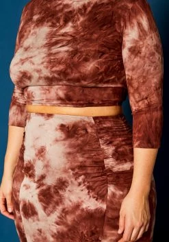 Plus Size Tie Dye Crop Top & Mermaid Flare Skirt -Asoph Sales Shop 2021316 002 5