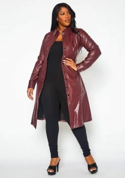 Plus Size Faux Leather Button Front Dress -Asoph Sales Shop 2021330 002 1
