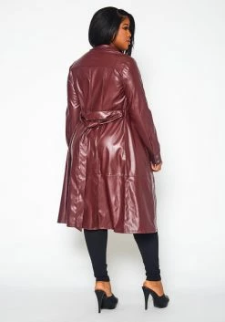 Plus Size Faux Leather Button Front Dress -Asoph Sales Shop 2021330 002 7