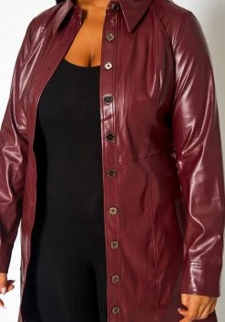 Plus Size Faux Leather Button Front Dress -Asoph Sales Shop 2021330 002 9