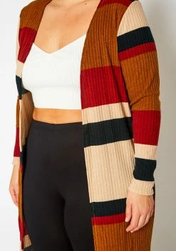 Plus Size Color Block Duster Cardigan -Asoph Sales Shop 2021334 001 5