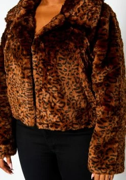 Plus Size Faux Fur Leopard Jacket -Asoph Sales Shop 2021343 001 7