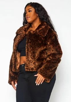 Plus Size Faux Fur Leopard Jacket -Asoph Sales Shop 2021343 001 9