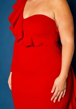 Plus Size One Sleeve Cocktail Maxi Dress -Asoph Sales Shop 2021344 002 5