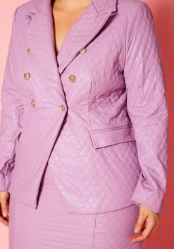 Plus Size Quilted Faux Leather Two Piece Set -Asoph Sales Shop 2021353 002 5