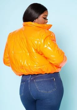 Plus Size PU Leather Puffer Jacket -Asoph Sales Shop 2021355 003 4