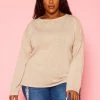 Plus Size Knit Long Sleeve Top