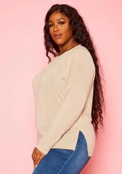 Plus Size Knit Long Sleeve Top -Asoph Sales Shop 2021356 006 2