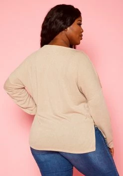 Plus Size Knit Long Sleeve Top -Asoph Sales Shop 2021356 006 3