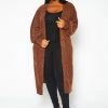 Plus Size Fuzzy Knit Duster Cardigan