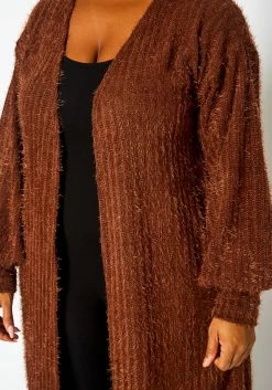 Plus Size Fuzzy Knit Duster Cardigan -Asoph Sales Shop 2021380 002 5