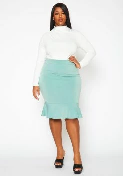 Plus Size Flare Pencil Skirt -Asoph Sales Shop 2021410 003 0