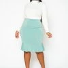 Plus Size Flare Pencil Skirt