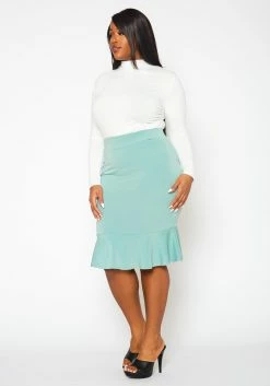 Plus Size Flare Pencil Skirt -Asoph Sales Shop 2021410 003 3