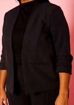 Plus Size Open Front Fitted Blazer 11 Plus Size Open Front Fitted Blazer -Asoph Sales Shop 2021416 001 5