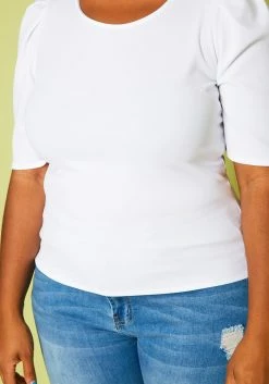 Plus Size Solid Fitted Blouse 11 Plus Size Solid Fitted Blouse -Asoph Sales Shop 2021418 002 6