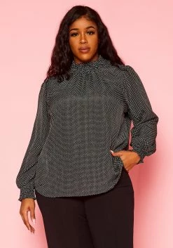 Plus Size Dainty Floral Print Blouse -Asoph Sales Shop 2021430 001 2