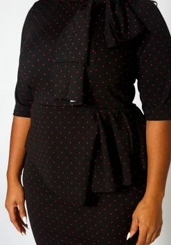 Plus Size Polka Dot Print Peplum Mini Dress -Asoph Sales Shop 2022396 002 5