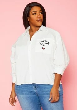 Plus Size Pocket Print Collar Neck Shirt 20 Plus Size Pocket Print Collar Neck Shirt -Asoph Sales Shop 2022428 001 2