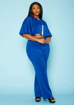 Plus Size Cloak & Straight Pants Set 8 Plus Size Cloak & Straight Pants Set -Asoph Sales Shop 2022453 001 1