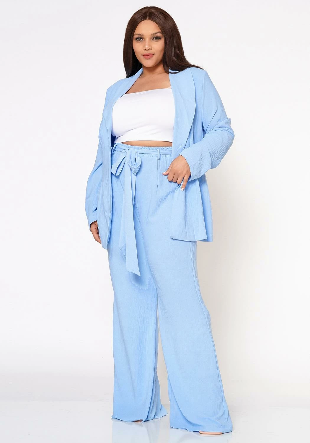 Plus Size Day In The Office Blazer & Pants Set 2 Plus Size Day In The Office Blazer & Pants Set - Image 2