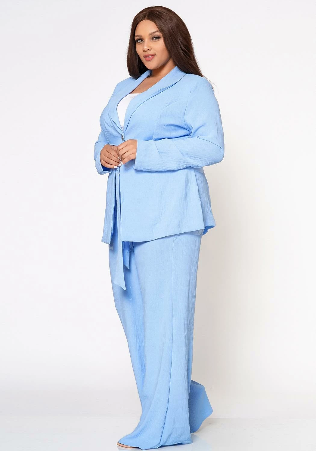 Plus Size Day In The Office Blazer & Pants Set 4 Plus Size Day In The Office Blazer & Pants Set - Image 4