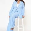 Plus Size Day In The Office Blazer & Pants Set