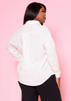 Plus Size Classic Button Up Collar Shirt -Asoph Sales Shop 2022465 002 3