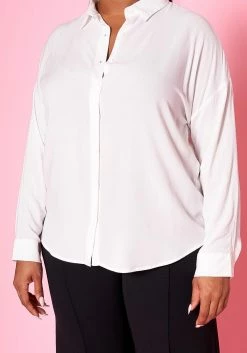 Plus Size Classic Button Up Collar Shirt -Asoph Sales Shop 2022465 002 4