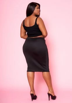 Plus Size High Waist Pencil Skirt -Asoph Sales Shop 2022466 001 3