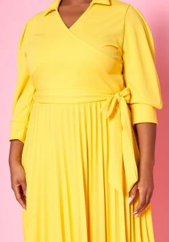 Plus Size Pleated Fit & Flare Midi Dress -Asoph Sales Shop 2022467 002 4
